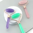 thumbnail image 2 of Multi-color double-ended resin roller facial relaxation massage stick heart-shaped eye scraping board emerald green roller stick set, 2 of 2