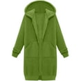 thumbnail image 7 of Tdoqot Girls Hoodie Long Jackets- Fall Zip Up Casual Cute Fashion Sweatshirt with Pockets Green Size 8, 7 of 7