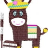Donkey Pinata Bundle with a Blindfold and Bat Perfect Large Sized Pinata For Birthday Parties, Kids Carnival and Related Events