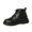 09#Black, variant on Combat Boots Ankle Booties Lace-up Platform Side Zipper Lug Sole Boots Ankle Boots for Women