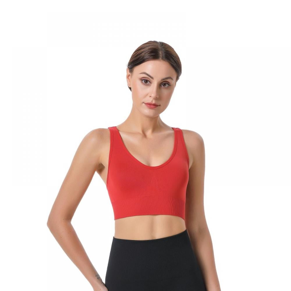 Womens Sports Bras - Cross Back Padded Wirefree Comfort Workout Bras for Yoga Fitness - Walmart.com
