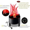 thumbnail image 3 of 3D Fake Flame Lamp,Electric Campfire Artificial Flickering Flame Table Lamp Fake Fire Light Realistic Flame Stage Effect Light for Decor, 3 of 5