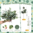 thumbnail image 2 of Mixed Eucalyptus Leaves Stems Bulk Silver Dollar Artificial Greenery Leaves Stems Fake Plant Branches for Wedding Bridal Bouquets, Floral Arrangements, Centerpiece, Home Decor(Green,400 Pcs), 2 of 7