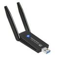 thumbnail image 2 of Black High-Gain WiFi Adapter USB 3.0 Dock 5GHz & 2.4G Wireless Network Card Dual Band Accessory, 2 of 8