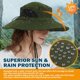 thumbnail image 5 of Wide Brim Sun Hat, UPF 50+ UV Protection Waterproof Packable Bucket Hat for Men & Women, Fishing Hiking Beach Garden, 5 of 5
