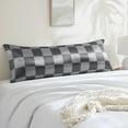 thumbnail image 2 of Mainstays Satin Body Pillowcase - Checkered Dark & Light Grey - 20"x52" - Frizz Control & Cooling Comfort - 1 Pack, 2 of 9