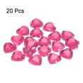 thumbnail image 3 of Uxcell 20Pcs Acrylic Heart Rhinestone 25mm Flat Back Plastic Gems for Jewelry Making, Pink Red, 3 of 7