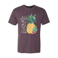 thumbnail image 2 of Wild Bobby, Pineapple Stand Tall Wear Crown And Stay Sweet Inside Arty Inspirational Pop Culture Mens Premium Tri Blend T-Shirt, Vintage Purple, X-Large, 2 of 3