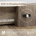 thumbnail image 6 of Merluxy Full Size Murphy Bed, Farmhouse Cabinet Bed with Charging Station and Storage Drawer for Bedroom & Guest Room, Grey, 6 of 9