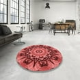 thumbnail image 4 of Ahgly Company Machine Washable Indoor Rectangle Transitional Red Area Rugs, 5' x 8', 4 of 7