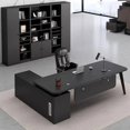 thumbnail image 3 of L Shaped Standing Office Desk Accessories Reception Executive Storage Computer Desks Home Conference Escritorio Modern Furniture My Lux Decor Round, 3 of 27