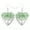 Green, variant on Nvzi -b Personalized Natural Stone Earrings, Handmade Natural Crystal Stone Love Heart shaped Life Tree Stone Earrings, Couple Peach Heart Earrings (Deep Red)