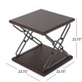 Noble House Industrial Faux Wood Side Table, Dark Walnut
