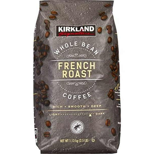 Kirkland Signature Whole Bean Coffee, French Roast, 2.5 Lbs