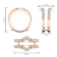 thumbnail image 5 of CARATS FOR YOU 1/3 Cttw Round White Natural Diamond Milgrain Contour Enhancer Engagement Wedding Band Ring Guard In 10K Rose Gold (Color : I-J, Clarity : I2-I3, 0.33 Carat), Ring Size-7, 5 of 7
