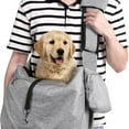 thumbnail image 2 of Pet Sling Carrier, Fits 15 to 25lbs Extra-Large Dog/Cat Sling Carrier Reversible and Hands-Free Dog Bag with Adjustable Strap and Pocket Shoulder Pad for Outdoor Travel Hiking, 2 of 6