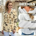 thumbnail image 6 of DISNIMO Schnauzer Printed Shirts for Women Dog Paw Printed Hoodies V Neck Sweatshirts Long Sleeve Pullover Tops for Daily Wear, S, 6 of 7