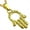 Yellow, variant on Stainless Steel Silver-Tone Yellow Gold-Tone Hamsa Hand Protection Pendant Necklace