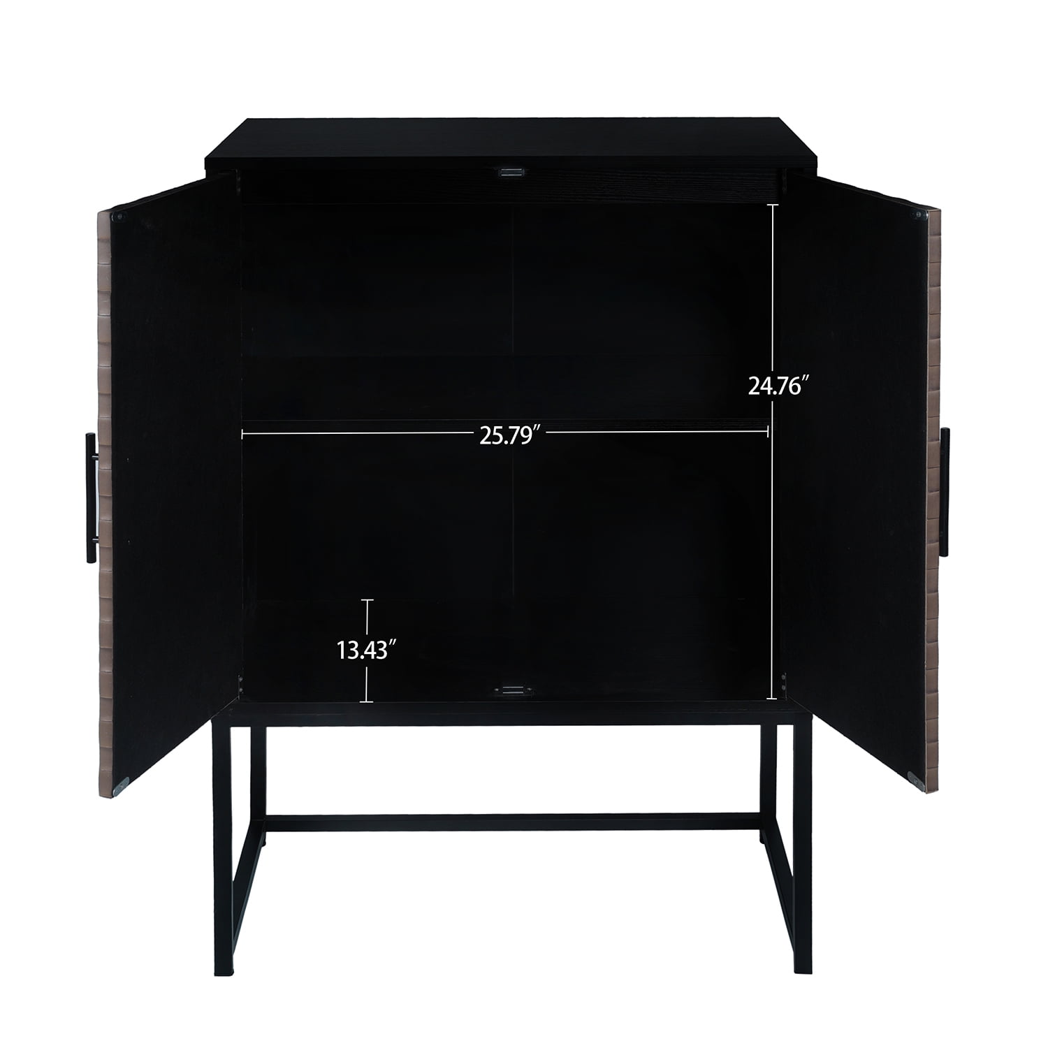 Kepooman 2 Door Storage Cabinet, Sideboard Buffet Cabinet for Kitchen with Door, Black Brown Kepooman 2 Door Storage Cabinet, Sideboard Buffet Cabinet for Kitchen with Door, Black Brown