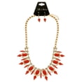 thumbnail image 2 of Mi Amore Necklace-Earring-Set Red/Gold-Tone, 2 of 3