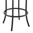 thumbnail image 2 of Titana 30" Bar Height Swivel Ford Black Faux Leather and Black Metal Bar Stool for Kitchen Island Counter, 2 of 11