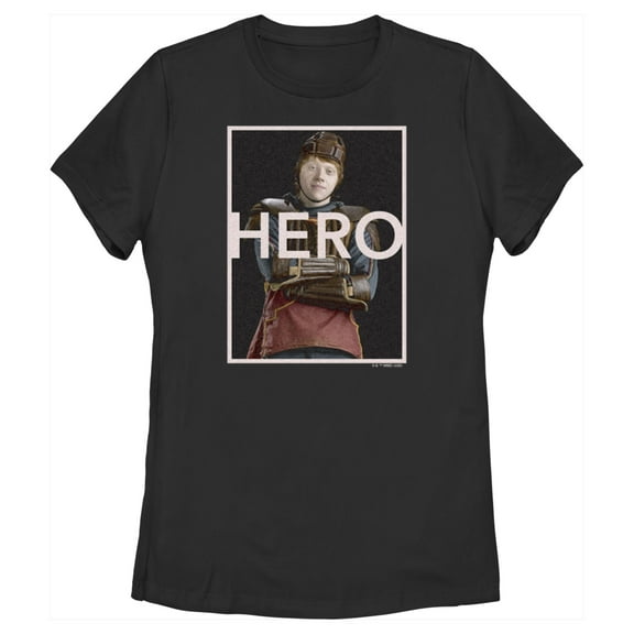 Women's Harry Potter Ron Weasley Quidditch Hero Graphic Tee Black Medium
