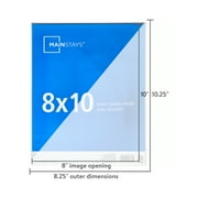Mainstays 8 x 10 Front-Loading Picture Frames, White, Set of 6