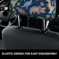 thumbnail image 3 of Uemuo Dinosaur Printed 2 PCS Car All-Inclusive Headrest Cover, Headrest Protector, Soft Elastic Breathable Seat Headrest Anti-Dirty Cover Headrest Cover Protector, 3 of 6