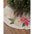 thumbnail image 2 of Pink Christmas Christmas Tree Skirt 48 Inches Large Christmas Skirt Tree, Pink Santa Winter Snowflake Botanical Rustic Burlap Tree Skirt Christmas Decorations for Fireplace Party Indoor Outdoor, 2 of 7