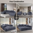thumbnail image 6 of Aukfa 115" Cloud Sectional Sofa U Shape Modular Boneless Couch for Living Room, 2 Ottoman&Pillows, Corduroy, Gray, 6 of 10