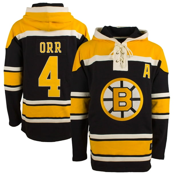 Boston Bruins Bobby Orr 47 Heavyweight Jersey Lacer Hoodie