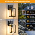 thumbnail image 4 of Luz exterior con sensor de movimiento FNYUSLET, 2 unidades, negra, impermeable, 4 of 7