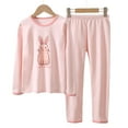thumbnail image 6 of Quealent Boys Outfits Summer Pajamas Long Sleeve Sleepwear Cute Toddler Baby Pajamas Set Boys' Clothing Sets Light Pink for Size 3-4 Years, 6 of 6