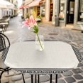 thumbnail image 6 of Black Cream Greek Key Round Tablecloth for 45-54 Inch Tables,Fitted Table Cover with Elastic Edge,Geometric Greece Ancient Rustic Waterproof Outdoor Table Cloth Protector for Patio Garden Dinner, 6 of 9