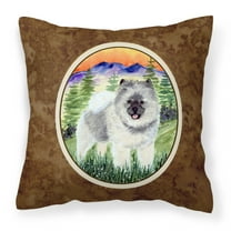 Carolines Treasures SS8192PW1414 Keeshond Fabric Decorative Pillow, 14Hx14W, multicolor
