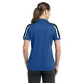 thumbnail image 2 of Sport-Tek Ladies Tricolor Shoulder Micropique Sport Wick Polo-L (True Royal/Black/White), 2 of 4