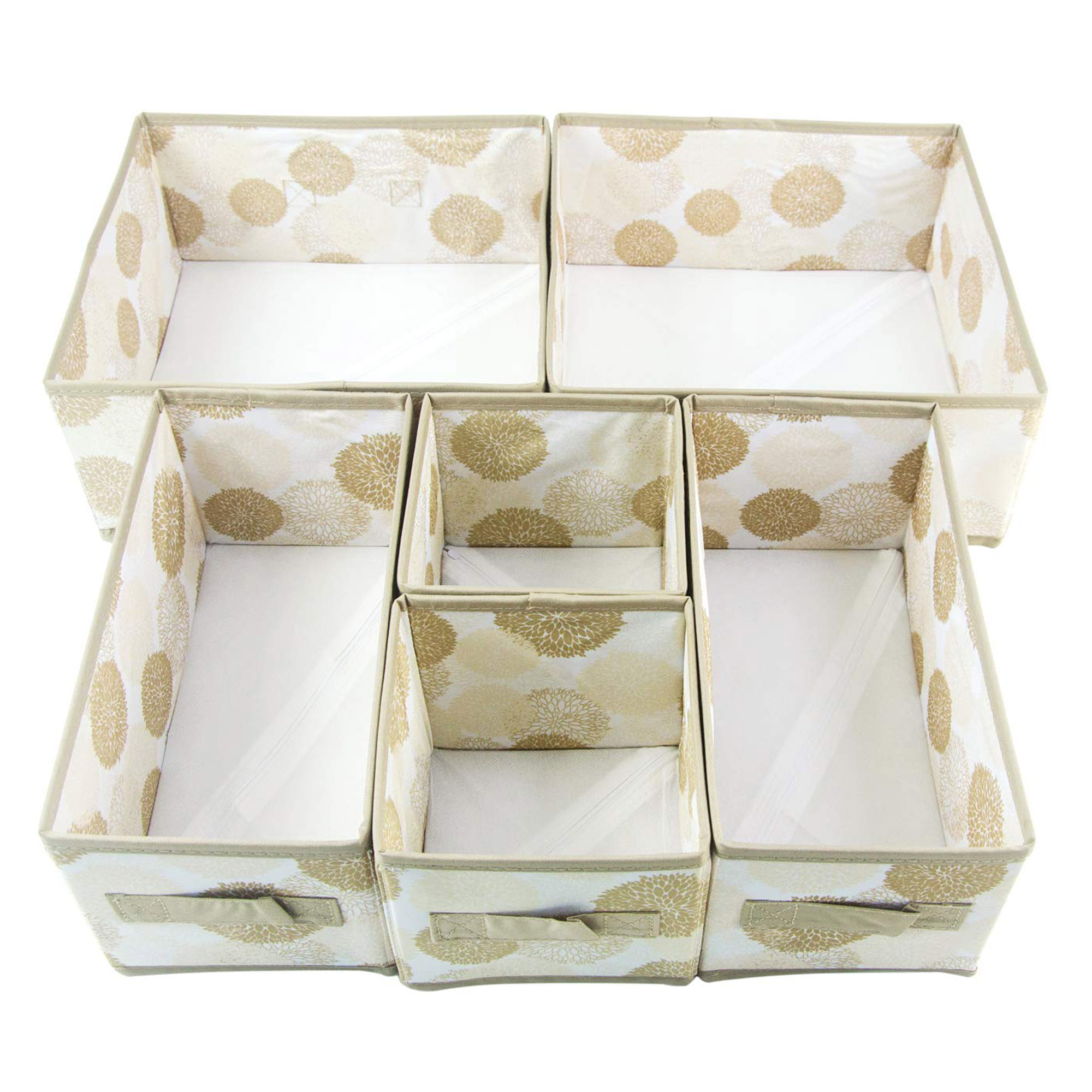 NK HOME Set of 6 Underwear and Socks Organizer with Lid for Women