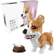 MACTANO Animal Mini Building Block Set Cute Corgi Dog Pet Building Kit Toy for Girls Multi Color