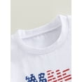 thumbnail image 5 of 4th of July Baby Boys Clothes America boy Print Short Sleeve T-Shirts and Stars Stripe Print Shorts 2Pcs Set, 5 of 8