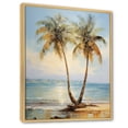 thumbnail image 2 of Designart "Embracing Sunny Palms On Bronze Beach" Palms & Palm Trees Floater Framed Wall Art Prints, 2 of 5