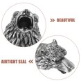 thumbnail image 2 of Vertedor de cabeza de animal, vertedor de botella de vino con forma de cabeza de lobo de aleación, 2 of 8