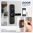 thumbnail image 5 of Uxcell Deadbolt Strike Plate, Adjustable Door Strike Plate with Screws Black, 5 of 6