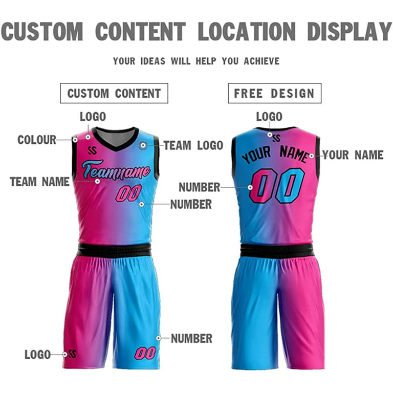 Custom Men Basketball Jersey Set 90s Hip Hop Sportswear Personalized Print Name  Number Big Size 