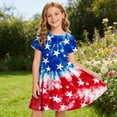 thumbnail image 5 of Amidoa Girl Dresses Swing A-Line Short Sleeve 4th of July Dress Summer Casual Sundress for Kids Multicolor Size 5T, 5 of 9