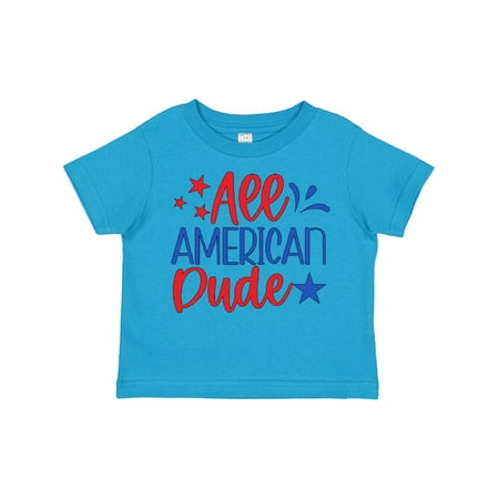 

Inktastic 4th of July All-American Dude with Stars Gift Toddler Boy Girl T-Shirt