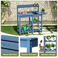 thumbnail image 5 of SERWALL Potting Bench Set of 2, Outdoor Potting Table with Sink, HDPE Material All Weather Use- Navy, 5 of 8