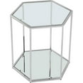 thumbnail image 2 of Home Square Sei Modular Stainless Steel and Glass End Table - Set of 2, 2 of 4