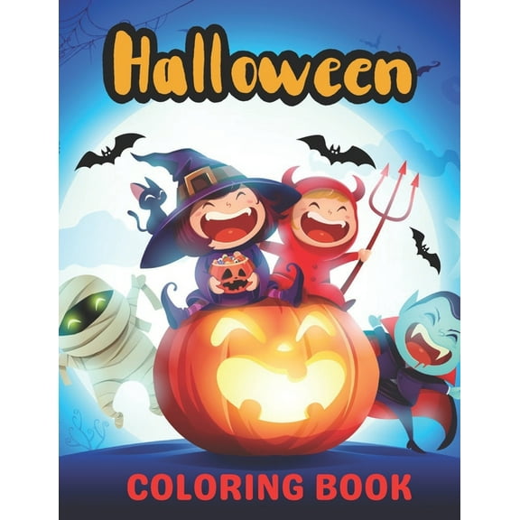 Halloween Coloring Book: Halloween Coloring Book For Adult and Kids, (Paperback)
