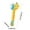 Yellow, variant on Meitianfacai Children's Giraffe 10 Hole Machine Handheld Fully Automatic Summer Outdoor Stick Toy Children's Toy Stick 90ml Water