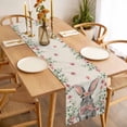 thumbnail image 3 of Table Runner 72 Inches Long for Kitchen Dining, Bunny Easter Dresser Scarf Farmhouse, Dining Table Decorations for Wedding/Parties, Spring Floral Eucalyptus Leaves Rustic 14 x 72 In, 3 of 8